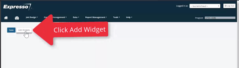 Expresso add widget