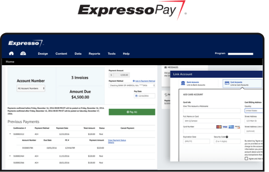 ExpressoPay electronic bill presentment and payment (EBPP) software solutions.