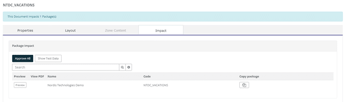 Global Impact - Package Approval