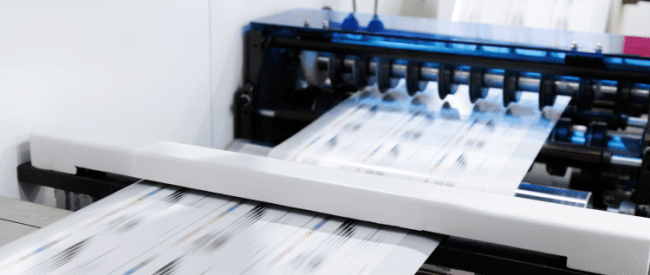 Print and Mail Outsourcing for transactional communications, statements on printer