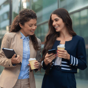 Women having a discussion